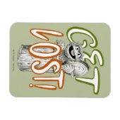 Oscar der Grouch B&W Sketch Zeichnend Magnet (Horizontal)
