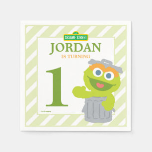 Oscar der Grouch Baby Geburtstagspapier Napkins Serviette