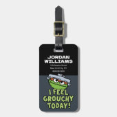 Oscar der Grouch | I Feel Grouchy | Name hinzufüge Gepäckanhänger (Vorderseite vertikal)