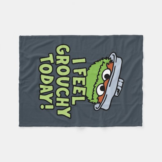 Oscar der Grouch | Ich fühle mich heute Grouchy! Fleecedecke (Vorderseite (Horizontal))
