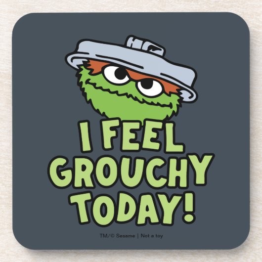 Oscar der Grouch | Ich fühle mich heute Grouchy! Getränkeuntersetzer (Vorderseite)