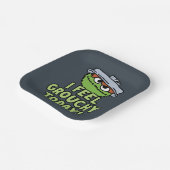 Oscar der Grouch | Ich fühle mich heute Grouchy! Pappteller (Gewinkelt)