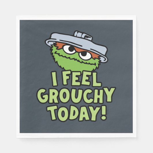 Oscar der Grouch | Ich fühle mich heute Grouchy! Serviette (Vorderseite)