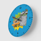 Oscar der Grouch mag nicht Runde Wanduhr (Winkel)
