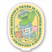 Oscar der Grouch | Monster Treasure Abzeichen Aufkleber (Vorderseite)