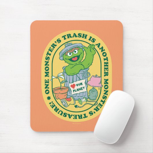 Oscar der Grouch | Monster Treasure Abzeichen Mousepad (Mit Mouse)