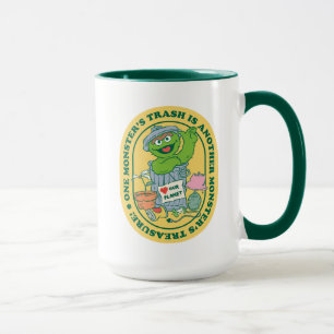 Oscar der Grouch Monster Treasure Abzeichen Tasse