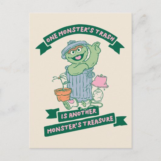 Oscar der Grouch | Monster Treasure Graphic Postkarte (Vorderseite)