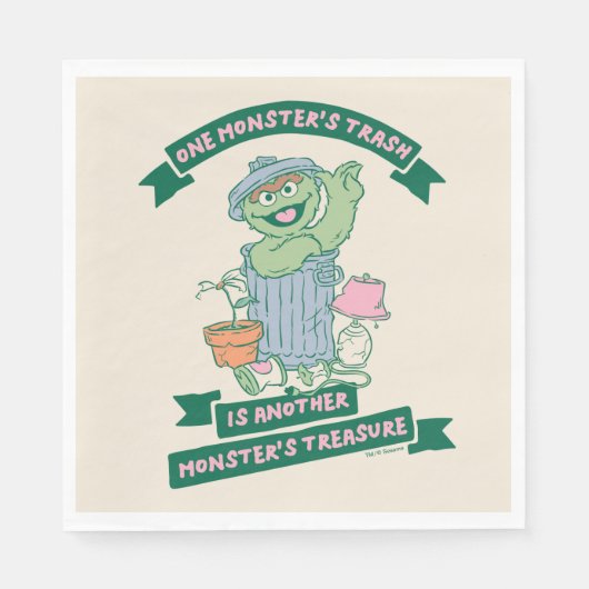 Oscar der Grouch | Monster Treasure Graphic Serviette (Vorderseite)