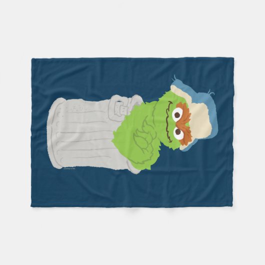 Oscar der Grouch Müll kann Lean Fleecedecke (Vorderseite (Horizontal))
