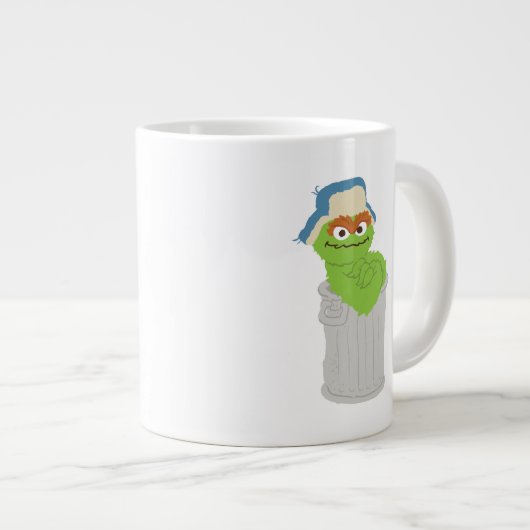 Oscar der Grouch Müll kann Lean Jumbo-Tasse (Vorderseite Rechts)