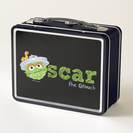 Oscar der Grouch-Name Metall Lunch Box (Rückseite)