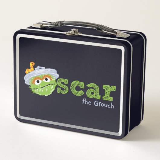 Oscar der Grouch-Name Metall Lunch Box (Vorderseite)