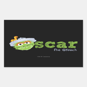 Oscar der Grouch-Name Rechteckiger Aufkleber