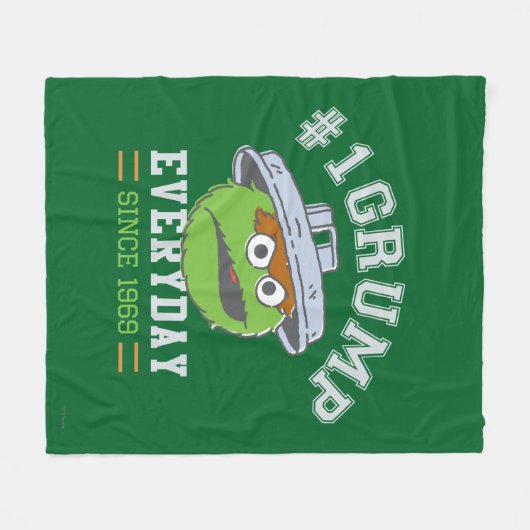 Oscar der Grouch Nummer 1 Fleecedecke (Vorderseite (Horizontal))