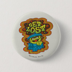 Oscar der Grouch Psychedelisch Button