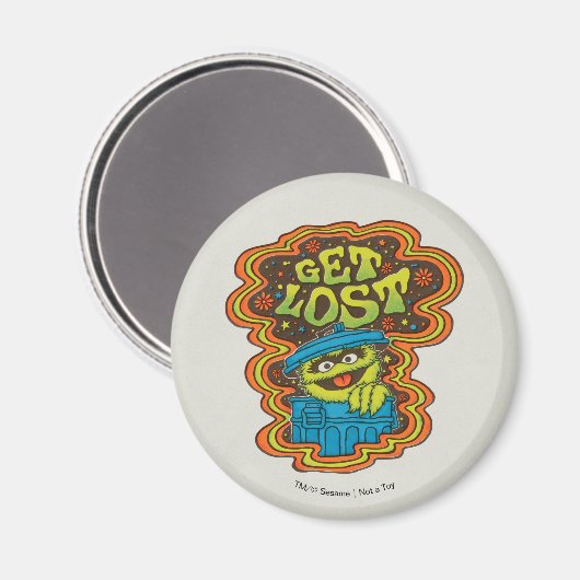 Oscar der Grouch | Psychedelisch Magnet (Vorderseite/Rückseite)