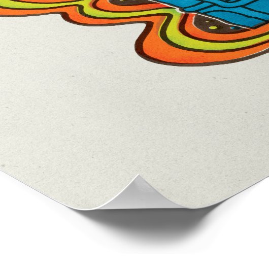 Oscar der Grouch | Psychedelisch Poster (Ecke)