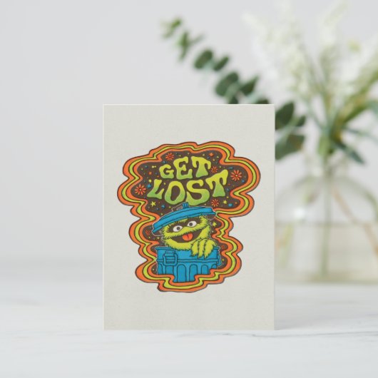 Oscar der Grouch | Psychedelisch Postkarte (Stehend Vorderseite)