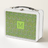 Oscar der Grouch | Rücken-Muster der 80er Jahre Metall Brotdose (Vorderseite)