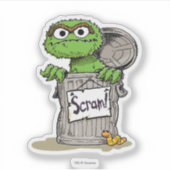 Oscar der Grouch Scram Aufkleber (Vorderseite)