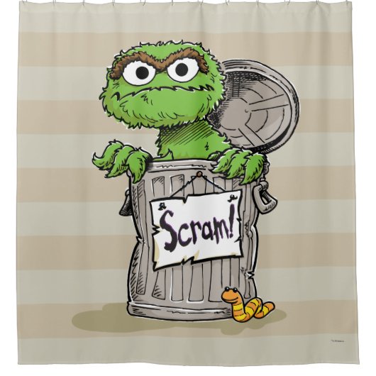 Oscar der Grouch Scram Duschvorhang (Vorderseite)