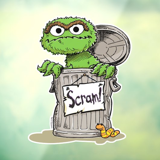 Oscar der Grouch Scram Fensteraufkleber (Blatt 3)