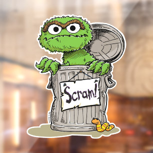 Oscar der Grouch Scram Fensteraufkleber