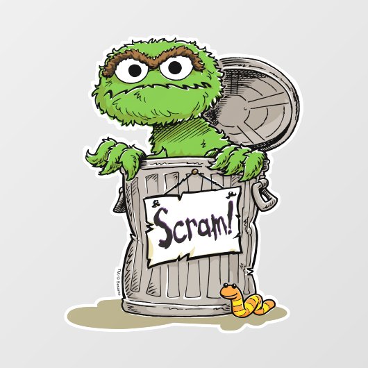 Oscar der Grouch Scram Fensteraufkleber (Blatt)