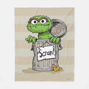 Oscar der Grouch Scram Fleecedecke