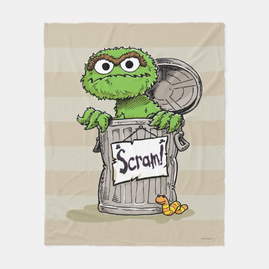Oscar der Grouch Scram Fleecedecke (Vorderseite)