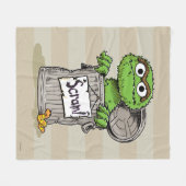 Oscar der Grouch Scram Fleecedecke (Vorderseite (Horizontal))