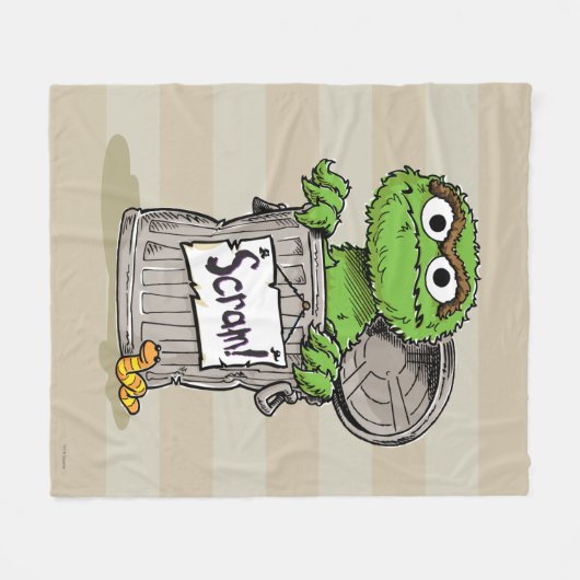 Oscar der Grouch Scram Fleecedecke (Vorderseite (Horizontal))