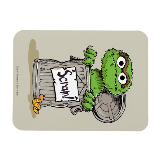 Oscar der Grouch Scram Magnet (Horizontal)