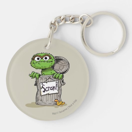 Oscar der Grouch Scram Schlüsselanhänger (Rückseite)