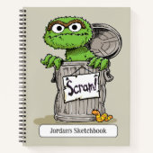 Oscar der Grouch Scram Zeichnend Notizblock (Vorderseite)