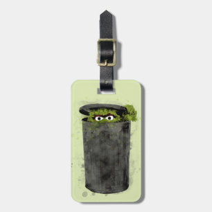 Oscar der Grouch Trend Wasserfarbe Gepäckanhänger