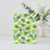 Oscar der Grouch | Tropisches Muster Postkarte (Stehend Vorderseite)