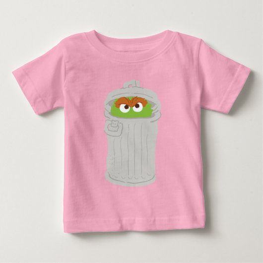 Oscar der Grouch und seine Mülleimer können Baby T-shirt (Vorderseite)
