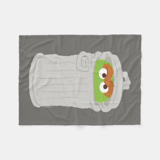 Oscar der Grouch und seine Mülleimer können Fleecedecke (Vorderseite (Horizontal))