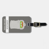 Oscar der Grouch und seine Mülleimer können | Info Gepäckanhänger (Vorderseite horizontal)