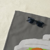 Oscar der Grouch und seine Mülleimer können | Name Strandtuch (Beispiel)