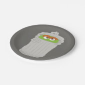 Oscar der Grouch und seine Mülleimer können Pappteller (Schrägansicht)