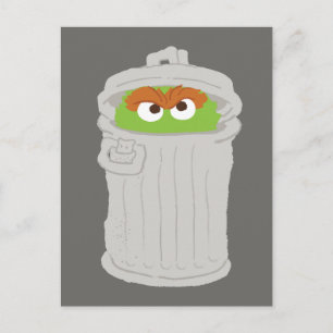 Oscar der Grouch und seine Mülleimer können Postkarte