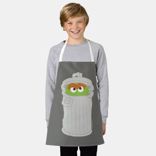 Oscar der Grouch und seine Mülleimer können Schürze (Getragen)