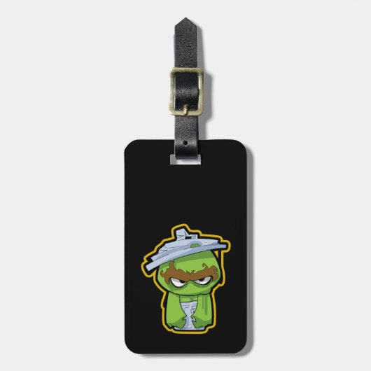 Oscar der Grouch Zombie Gepäckanhänger (Vorderseite vertikal)