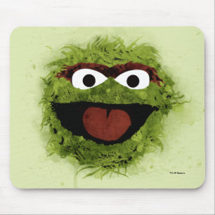 Oscar der Mülleimer Watercolor Trend Mousepad