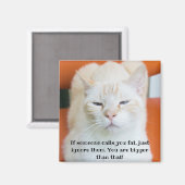 Oscar die beleibliche Katze Magnet (Vorderseite/Rückseite)