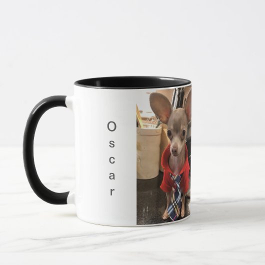 Oscar die blaue Chihuahuakaffee-Tasse Tasse (Links)