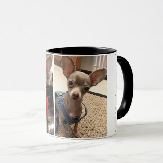 Oscar die blaue Chihuahuakaffee-Tasse Tasse (VorderseiteRechts)